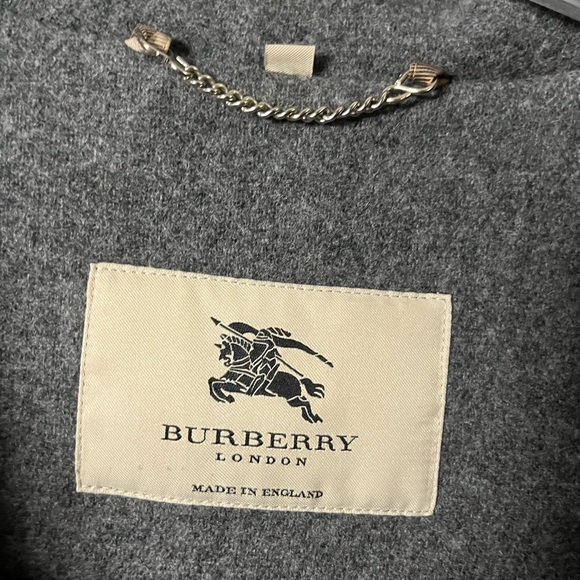Burberry Toggle Grey Wool Coat - Picture 7 of 15